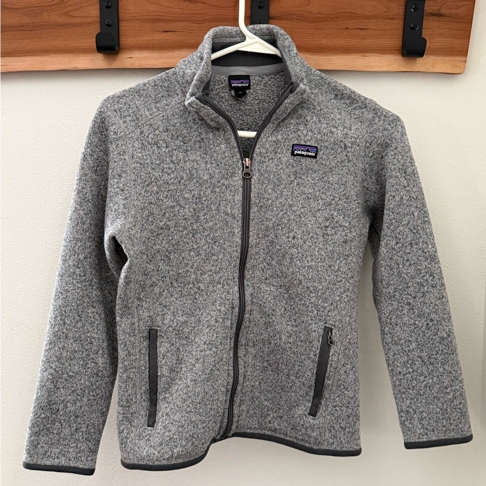 Patagonia Better Sweater Youth Med size 10 Jacket Heather Gray